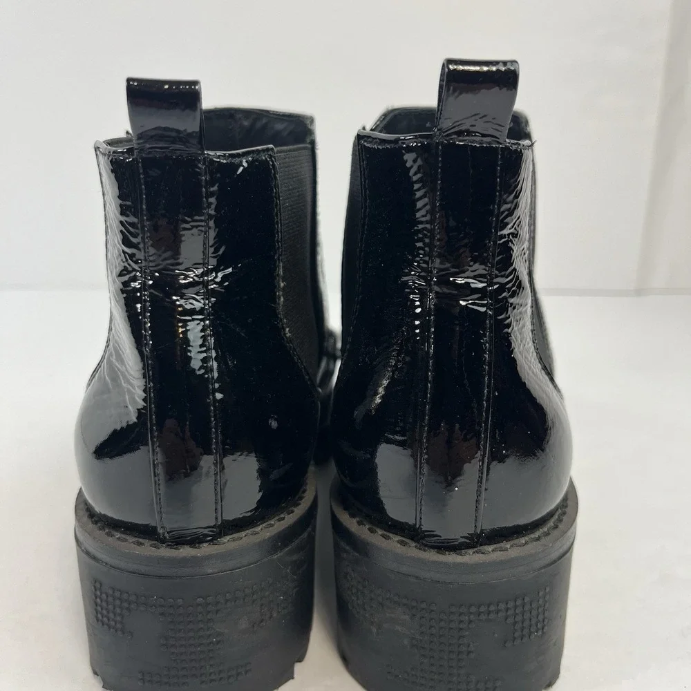 Tory Burch Jessa 45MM Lug Sole Chelsea Boots Perfect Black 61392 Size 7M